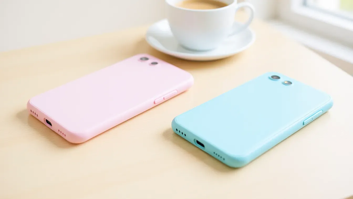 机の上に並べて置かれた2台のスマートフォン